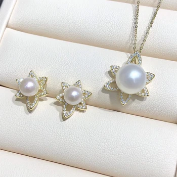 YIKALAISI Argint 925 Bijuterii Perla seturi 2020 Fine Perle Naturale jewelry6-7mm/10-11mm seturi Pentru Femei en-gros