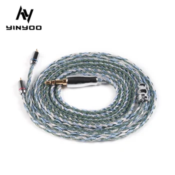 Yinyoo 16 Core Actualizat Argint Placat cu Cablu de Cupru 2.5/3.5/4.4 MM Pentru ZS10 ZSN Pro ZSX C12 C10 BL-03 BL-05 BL05 V90 BA5
