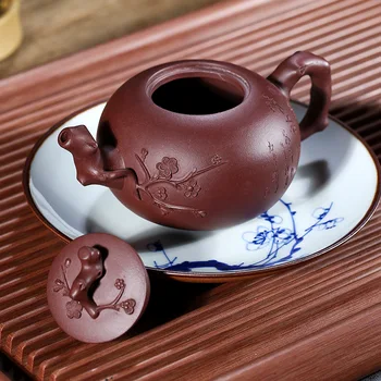 Yixing Original Al Meu Violet Noroi Master Pur Handmade Mov Nisip Oală Hanmei Ceainic Drinkware De Înaltă Calitate Zisha