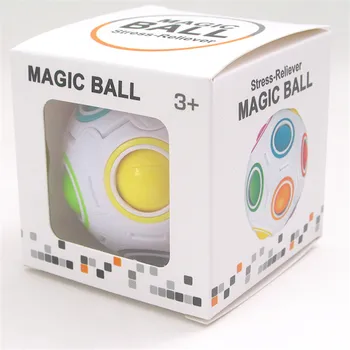 YJ Curcubeu Magic Ball Cub Viteza de Jucarie pentru Copii Joc Toamna Buna Rezistenta Cubo Magico Puzzle Creier Exercițiu de Educație Cadou
