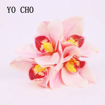 YO CHO 4 Capete de Origine Flori Reale Touch Petrecere Buchet domnisoara de Onoare Diy Nunta Buchete de Mireasa Decor de Nunta Orhidee Artificiale