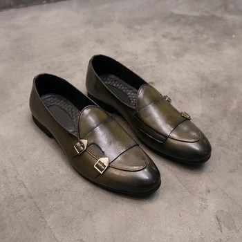 Yomior Split Din Piele Subliniat Toe Nou Design Bărbați Pantofi Rochie Formale De Afaceri Slip-On Mocasini Apartamente Club De Petrecere Nunta Oxfords