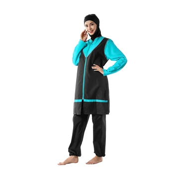 YONGSEN 2020 Femei Costume de baie Musulman Burkinis Împletit Conservator Hijab costume de Baie Costum Complet Acoperi Dimensiune Mare Islamic Beachwear