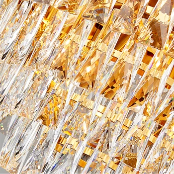 YOOGEE de Lux de Aur Candelabru LED-uri Moderne Lustre pentru camera de zi Restaurant Cristal Agățat Lampă Interioară de Iluminat pentru Bucătărie