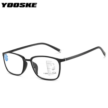 YOOSKE Anti-albastru Multifocală Progresivă Ochelari Femei Bărbați TR90 Presbyopic Ochelari de Departe și de aproape Ochelari +1.0 2.5