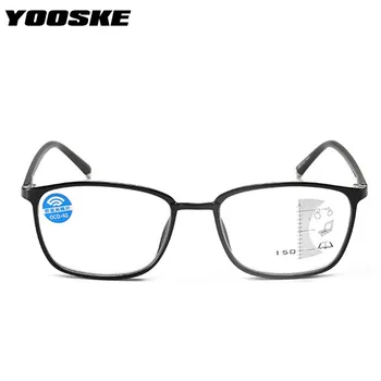 YOOSKE Anti-albastru Multifocală Progresivă Ochelari Femei Bărbați TR90 Presbyopic Ochelari de Departe și de aproape Ochelari +1.0 2.5