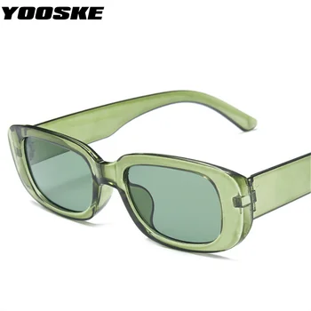 YOOSKE Brand Dreptunghi ochelari de Soare pentru Femei Piața de Moda Ochelari de Soare Vintage Negru Verde Ochelari de Vară în aer liber Stil UV400