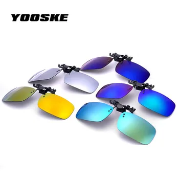 YOOSKE Bărbați Femei Polarizati Clip-on ochelari de Soare Polaroid Obiectiv Bărbați Femei Oglindă UV400 pentru Bărbați Ochelari de Soare de Conducere