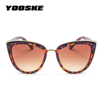 YOOSKE Doamnelor de Epocă Ochi de Pisica ochelari de Soare pentru Femei Brand de Lux de Designer Supradimensionat Ochelari de Soare Pentru Femei UV400 Gradient Nuante de sex Feminin