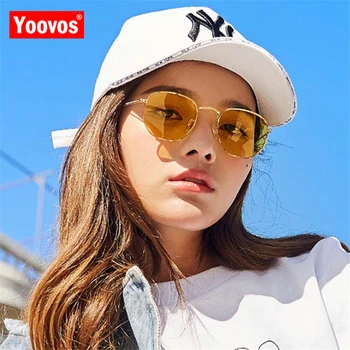 Yoovos 2021 Gradient De Ochelari De Soare Femei/Barbati De Brand Designer De Epocă Ochelari De Soare Metal Clasic Feminin De Conducere Ochelari De Oculos De Sol