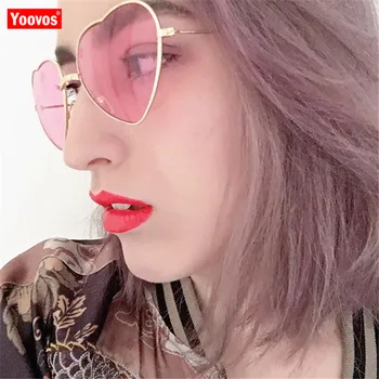 Yoovos 2021 Inimă Nouă Ochelari De Soare Femei Bomboane De Culoare De Brand Designer De Gradient De Ochelari De Soare Vintage În Aer Liber Ochelari Oculos De Sol