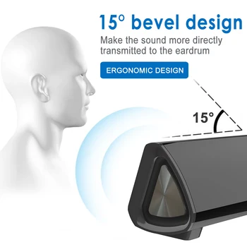 YOUXIU Portabil Difuzor fără Fir Bluetooth în aer liber Difuzor de 20W Mini Home Theater Stereo cu Fir Sunet Bar Built-in Subwoofere