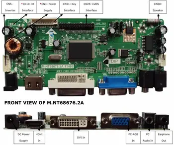 Yqwsyxl Control Board Monitor Kit pentru B089AW01 V0 v. 0 HDMI+DVI+VGA LCD ecran cu LED-uri Controler de Bord Driver