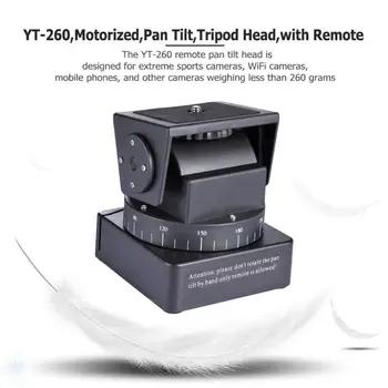 YT-260 Camera Cap Trepied Motorizat Pan Tilt Control de la Distanță pentru Telefoane Mobile pentru SONY QX10 QX30 QX100 QX1L Camere