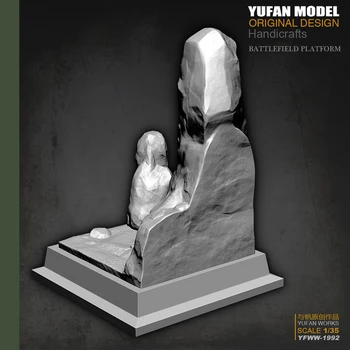 Yufan Modelul Original 1/35 Rășină Soldat Mountain Rock Platforma De Rășină Figura Model Nemontate Și Necolorat Yfww-1992