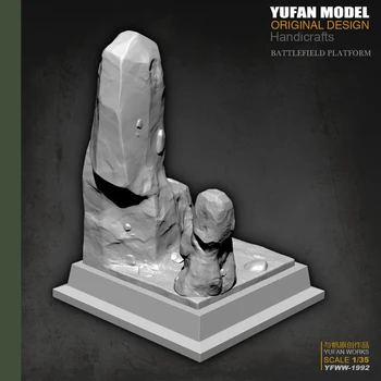Yufan Modelul Original 1/35 Rășină Soldat Mountain Rock Platforma De Rășină Figura Model Nemontate Și Necolorat Yfww-1992