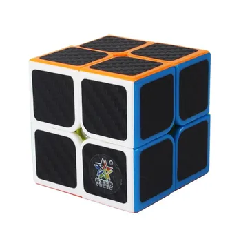 Yuxin Fibra de Carbon Autocolant 2x2x2 Viteza Magic Cube 2*2 Cubo Magico 2x2 Buzunar Mini Puzzle Cub de Jucărie Pentru Copii Cadouri