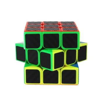 YUXIN Professtional Fibra de Carbon Autocolant 3x3x3 Cub Magic Speed Puzzle Cub 3x3 de Învățământ Magico Cubo Jucarii si Cadouri 55mm