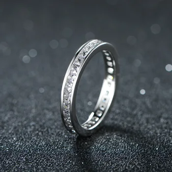 YVV47 S925 Argint zircon set doamna inel femei propunere de nunta inel de logodna