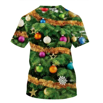 YX FATA Crăciun stil t-shirt 2018 Vara Noua Moda tricouri pomul de Crăciun și bomboane de Imprimare 3d Bărbați Femei t shirt SD-1