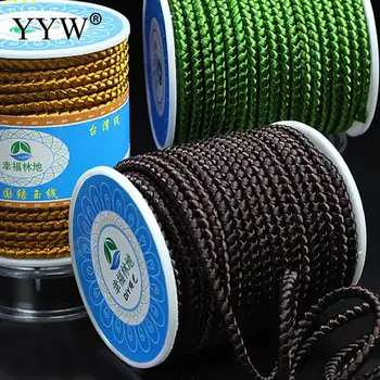 YYW 12m/Spool de Luare de Bijuterii Accesorii 3mm Cablu de Bumbac Cordon Nailon Firul Șir Diy Ciucuri ștrasuri din Mărgele Europene Impletit Brățară