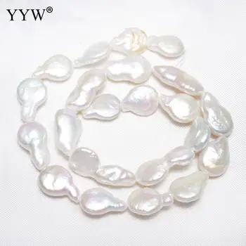YYW de Înaltă Calitate, Cultivate în stil Baroc de apă Dulce Pearl Margele alb natural 11-12mm Cca 0,8 mm Vandut De Strand pentru a Face Bijuterii