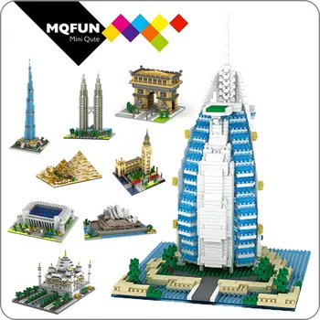 YZ Blocuri Mini Arhitectura model blocuri de Cărămidă Castelul Educative pentru Copii Jucarii pentru Copii Turnul Eiffel Colecție cadou