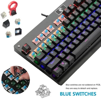 Z77 Vultur TKL Tastatură Mecanică de Gaming LED Backlit Placă de Metal 87 de Taste Outemu Switch-uri Tastatură Ergonomică pentru Gamer Dactilograf