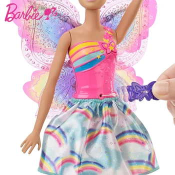 Zbor Barbie Papusa cu Aripi de Fluture Printesa Jucărie pentru Copii Fată Ziua de nastere Cadou Papusa de Moda Set FRB08