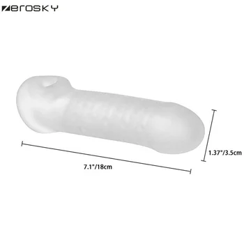 Zerosky Reutilizabile Prezervativ Penis Extinderea Penisului Maneca Extender Jucarii Sexuale Pentru Bărbat Intim Bunuri Marirea Penisului De Sex Jucării Pentru Adulți
