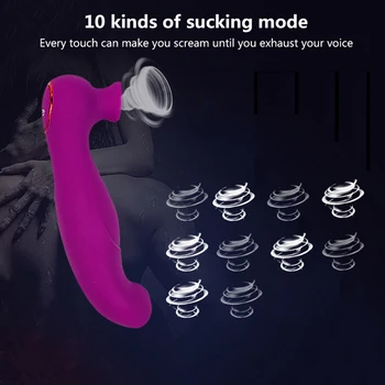 Zerosky Vagin Suge Vibratorul Sex Oral De Aspirație Stimulator Clitoris 10 Frecvență De Vibrație Fraier Impermeabil Si Silentios Erotic