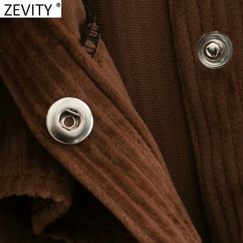 Zevity Noi Femeile de Epocă, efecte Cascadă de Catifea Pliuri Rochie Mini Femme O Gatului Maneca Lunga Chic Pieptul Casual Vestido DS4806
