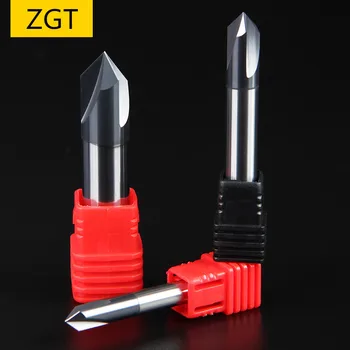 ZGT Endmills 60 90 120 Grade Filmate 3 Flaut Șanfrenare freze din Carburi Metalice Freză End Mills 3mm 4mm 5mm 6mm 8mm 10mm