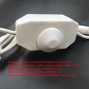ZGX 1buc 100-240V AC-DC Adaptor de Alimentare adaptor Încărcător 12V 2A UE Plug transformatoare Buton comutator de atenuare a intensității luminoase