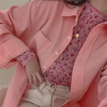 ZHISILAO Nou Solid Roz Bluza Femei Vintage Liber Camasi cu Maneca Lunga Mujer Plus Dimensiune Toamna Primavara Topuri de Cauzalitate Blousa Femme