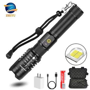 ZHIYU CREE XHP50 Lanterna LED-uri Super-Luminoase Tactice Electric Lanterna USB Reincarcabila cu Zoom 5 Moduri rezistent la apa Lanterna Lanterna