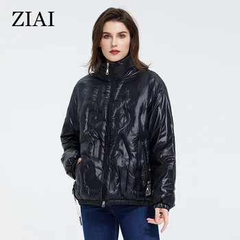 ZIAI 2020 iarna parka jacheta femei scurta de moda cald solid strat impermeabil de calitate superioară uza fermoar maneca lunga hot ZR-3019