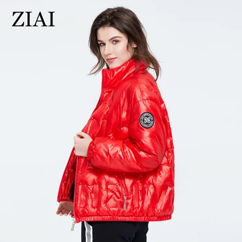 ZIAI 2020 iarna parka jacheta femei scurta de moda cald solid strat impermeabil de calitate superioară uza fermoar maneca lunga hot ZR-3019