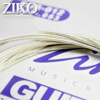 Ziko Chitara Acustica, Siruri De Caractere Set 010 011 012 Argint Placare Cu 6 Corzi Pentru Chitara Acustica Piese De Instrumente Muzicale