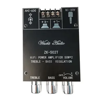 ZK-502T TPA3116D2 Bluetooth 5.0 Subwoofer Amplificator de Bord 2.0 Canal de Mare Putere Audio Amplificator Stereo Placa de 2*50W AMPLIFICATOR de Bas