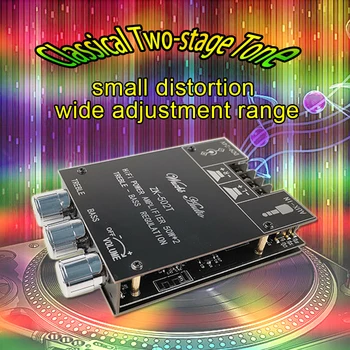 ZK-502T TPA3116D2 Bluetooth 5.0 Subwoofer Amplificator de Bord 2.0 Canal de Mare Putere Audio Amplificator Stereo Placa de 2*50W AMPLIFICATOR de Bas