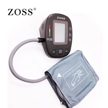 ZOSS mai recente modele de limba engleză sau rusă Voce germană chip LCD braț monitor de presiune sanguina inima bate instrument tensiometru