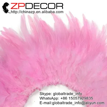 ZPDECOR 850pieces/pachet 4-6 Inch de Înaltă Calitate de culoare ROZ Înșirate Cocoș Șa Pene en-Gros Pentru Decor Nunta Accesorii