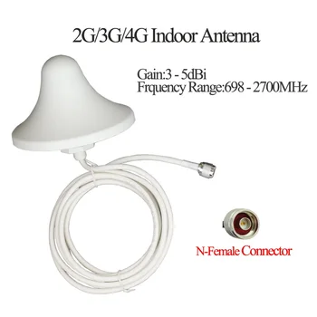 ZQTMAX 698-2700MHz Omni Antena de Plafon cu 3/5m cablu pentru 2g 3g 4g repetor gsm, cdma, dcs 1900 2600 telefon mobil semnal de rapel
