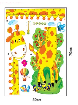 Zs Autocolant Girafa Telemetru Autocolant de Perete Copii Decor Acasă Desene animate Wall Decal pentru Camera Copii Copil Pepinieră