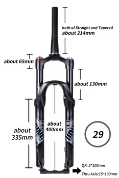 ZTTO LUSIV 32 RL 120mm Aer Mountain Bike Furculita 29 Inch Suspensie de Blocare Direct Conice Prin Ax QR Quick Release pentru Biciclete MTB