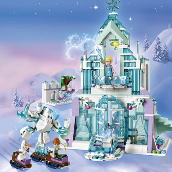 Zăpadă World Series Elsa Magic Castelul de Gheata Set fete Blocuri Caramizi Jucării prietena compatibil 41148