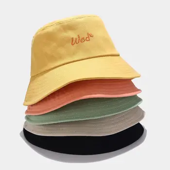 În 2020, Cele Mai Noi Bucket Hat Pentru Femei Barbati Broderie Pescari Moda Pălărie Găleată Capace De Pălării