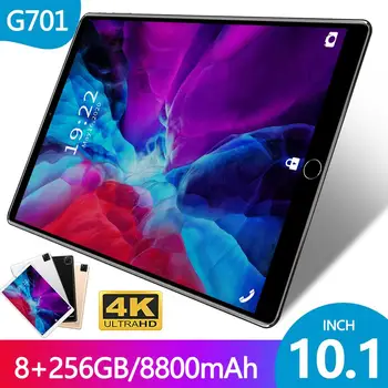 În 2020, cele mai Noi G701 Tablet PC 256G 10.1 Inch 4G Telefon Octa Core, 8GB RAM, 256GB ROM Android 9.1 8800mAh WiFi GPS Global Versiune