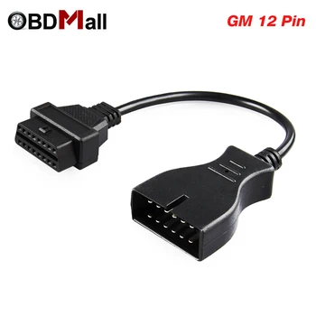 În 2020, cele mai Noi OBDII OBD 2 Conector Adaptor pentru GM 12 Pin GM12 la 16 Pin Auto Cablu de Diagnosticare Pentru Vehiculele GM autoscanner adaptor